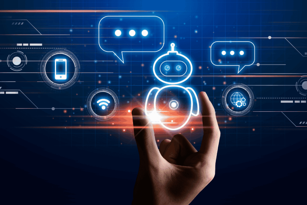 image of a business leader choosing a digital agent for business automation