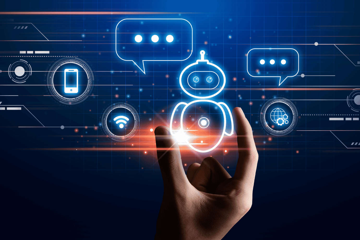image of a business leader choosing a digital agent for business automation