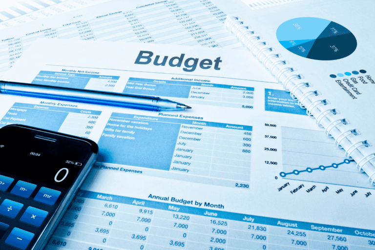 Business budget spreadsheet with expense line items illustrating the benefits of managed IT services for operational efficiency