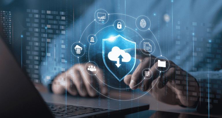 Digital cloud icon representing Cloud Solutions for Law Firms and secure remote legal technology