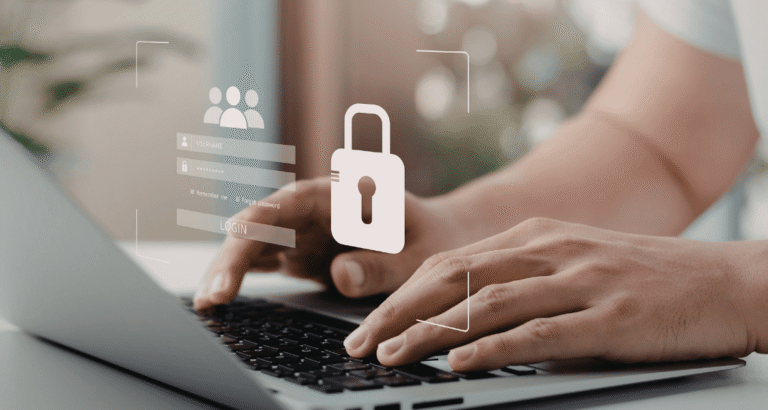 a digital lock symbolizing cybersecurity for Law Firms
