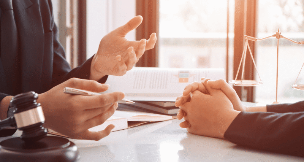 Attorney and IT consultant discussing Managed IT Services for Law Firms