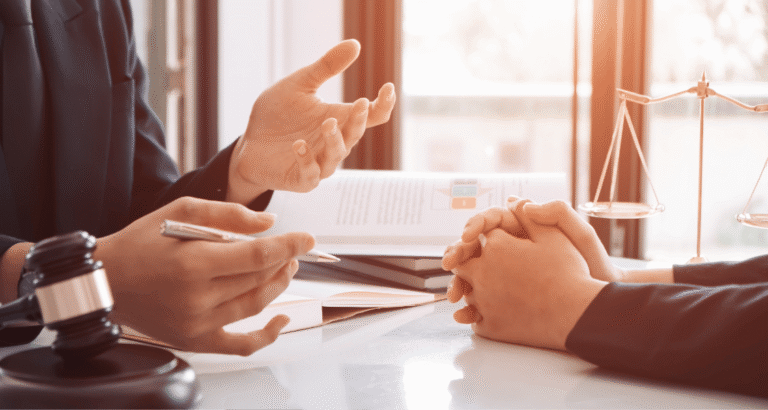 Attorney and IT consultant discussing Managed IT Services for Law Firms