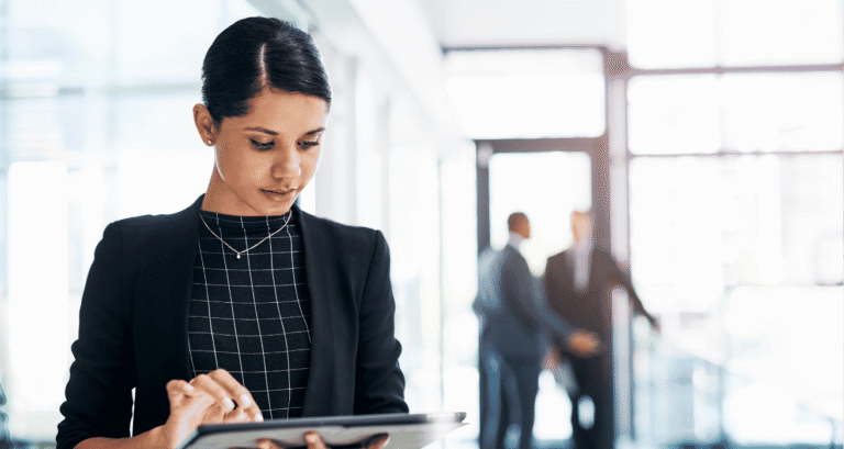 Office manager at a law firm coordinating daily operations and IT services for law firms with attorneys in a modern office.